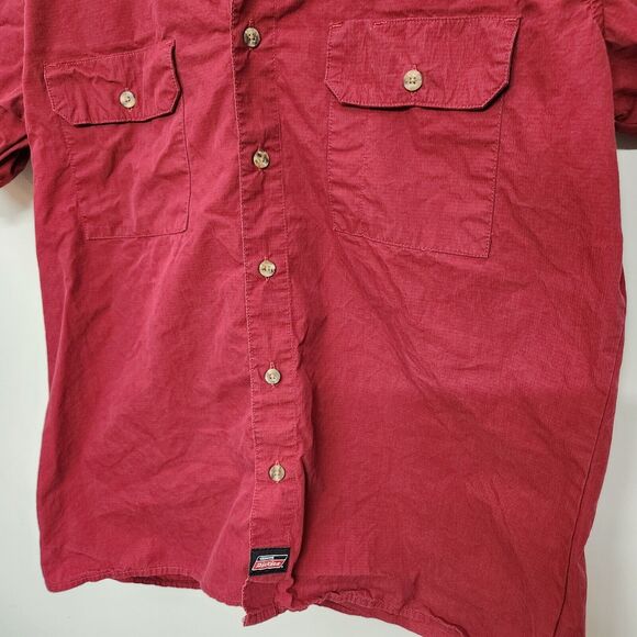 Dickies Vented Short Sleeve Button Down Pocket Shirt Men's Large Fishing 1061 - Picture 4 of 10